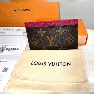 Louis Vuitton Monogram Card Holder Fuschia interior